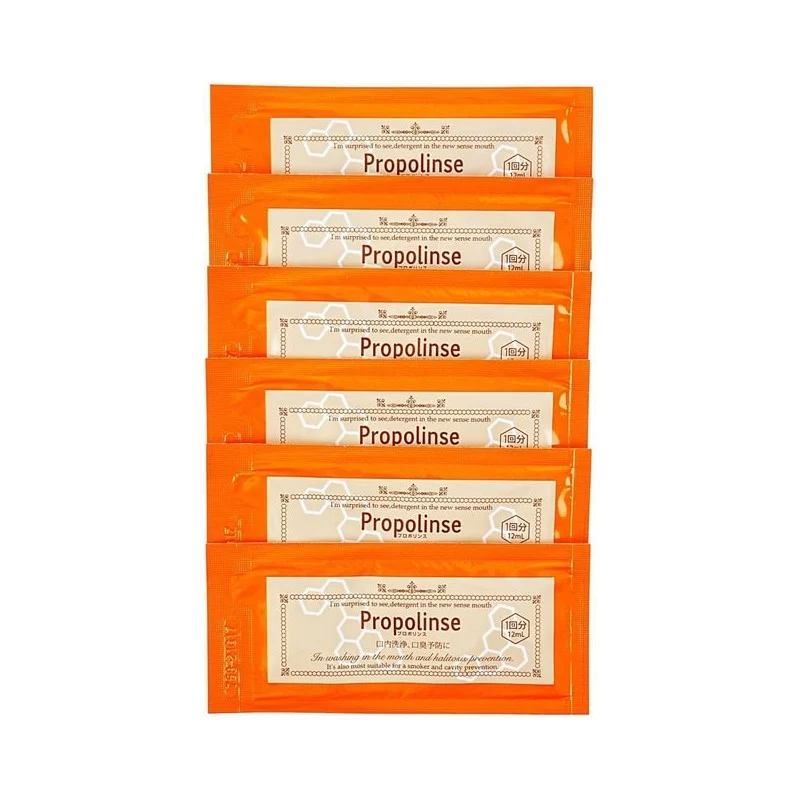 [Self-operated] Japan PROPOLINSE Bina's propolis compound mouthwash portable 6 packs 72ml fresh breath remove bad breath sterilization home portable