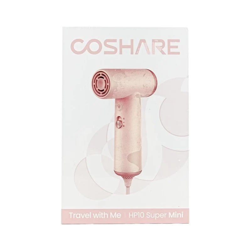 [Self-operated] China COSHARE super mini 110000 rpm high-speed hair dryer innovative palm-sized convenient travel #Dream Pink HP10U 1 unit fast drying without damaging hair