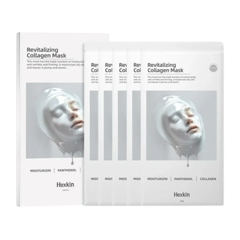 [Self-operated] Korean HEXKIN Heshiqin Rejuvenating Collagen Mask 23g*5 pieces Child's Face Collagen Cannon Infusion Mask Hydrating Moisturizing Firming Anti-wrinkle