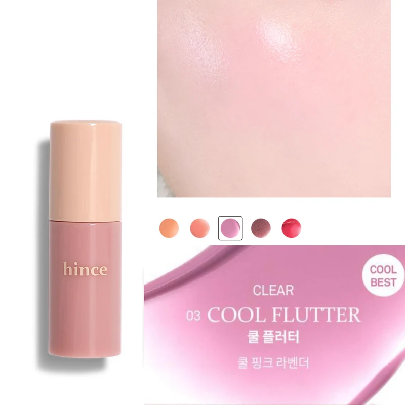 [Self-operated] Korean HINCE Huisi liquid blush lip and cheek dual-use #LC003 Cool Flutter 6ml liquid contour rouge natural moisturizing color expansion light and clear Korean oxygen girl