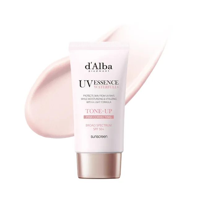 [Self-operated] Korean d'Alba Delper small pink umbrella moisturizing bright pink sunscreen isolation cream vegan 50ml SPF50+ PA++++ translucent water light