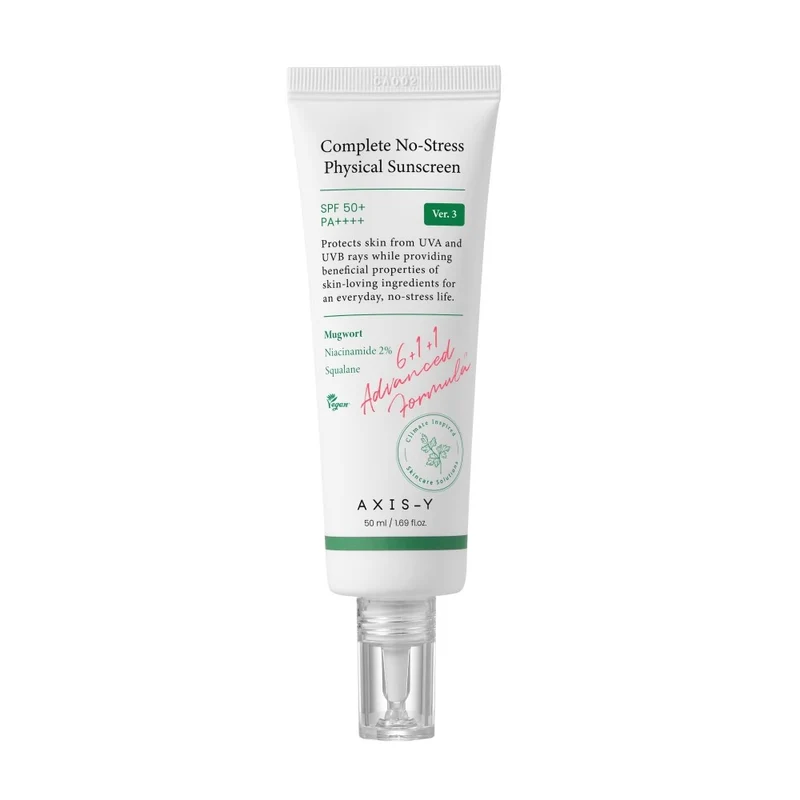 [Self-operated] Korean AXIS-Y Stress-free Physical Sunscreen 50ml 1.69oz SPF50+ PA++++ Suitable for sensitive skin