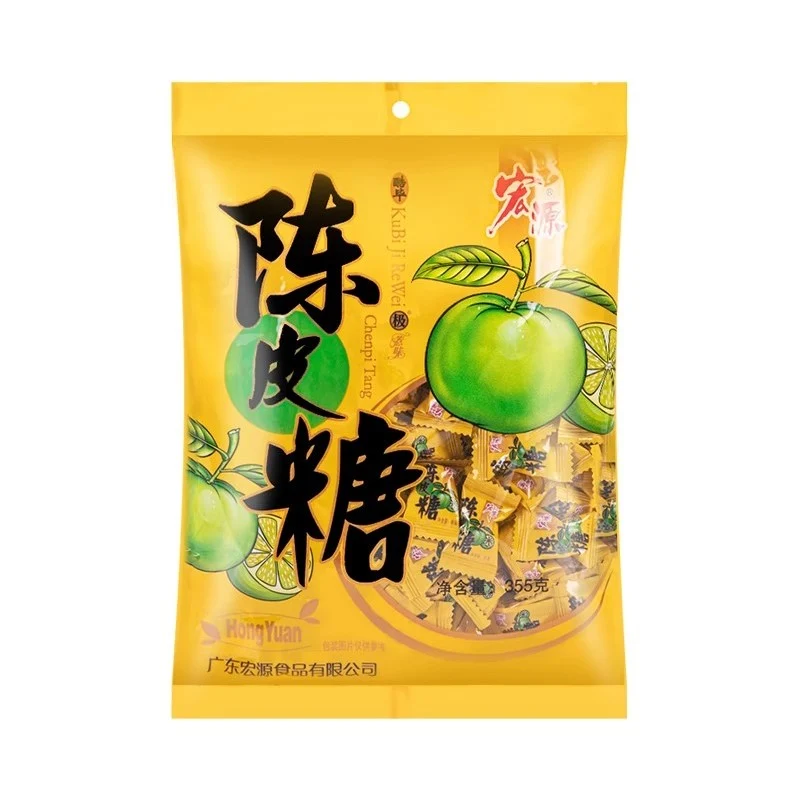 [Self-operated] China Hongyuan Tangerine Peel Candy 355g Fruit Candy Hard Candy Wedding Candy Snacks
