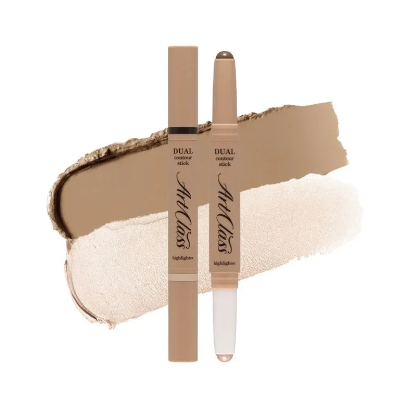 [Self-operated] Korean TOO COOL FOR SCHOOL Double-headed contour pen #01 Warm Duo 2.2g Pearlescent waterproof non-smudge contour stick