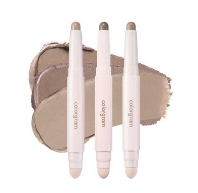 [Self-operated] Korean COLORGRAM double-head contour pen #03 Neutral Tone neutral tone 1.3g pearlescent waterproof non-smudge contour stick