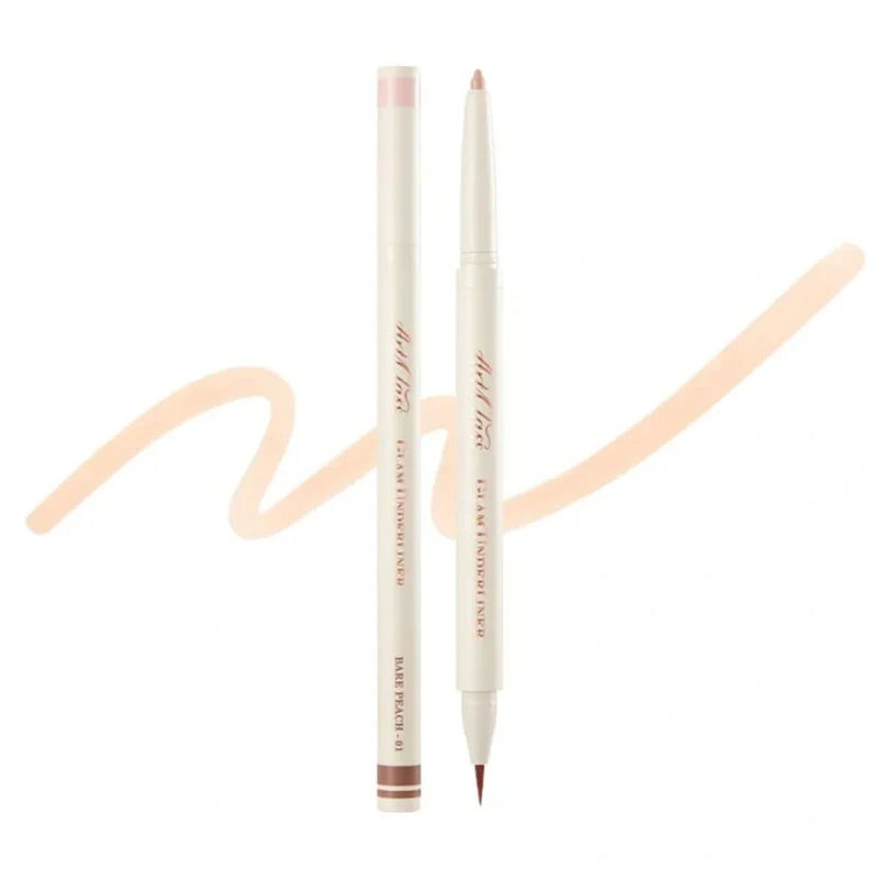 [Self-operated] Korean TOO COOL FOR SCHOOL Double-ended eyeliner pen #01 Bare Peach 0.9g Long-lasting makeup anti-smudge eyeshadow liner to enlarge the corners of the eyes
