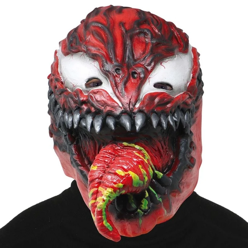 Rote Venom Latexmaske
