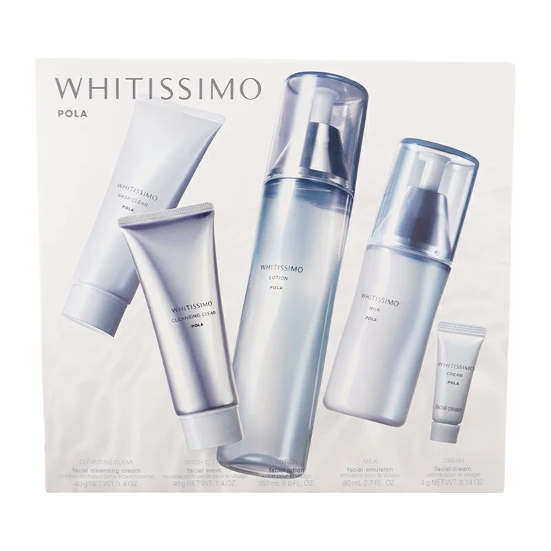 [Self-operated] Japan POLA Whitening Whitening Skin Care Limited Edition Set Makeup Remover 40g + Cleanser 40g + Toner 150g + Emulsion 80g + Cream 4g