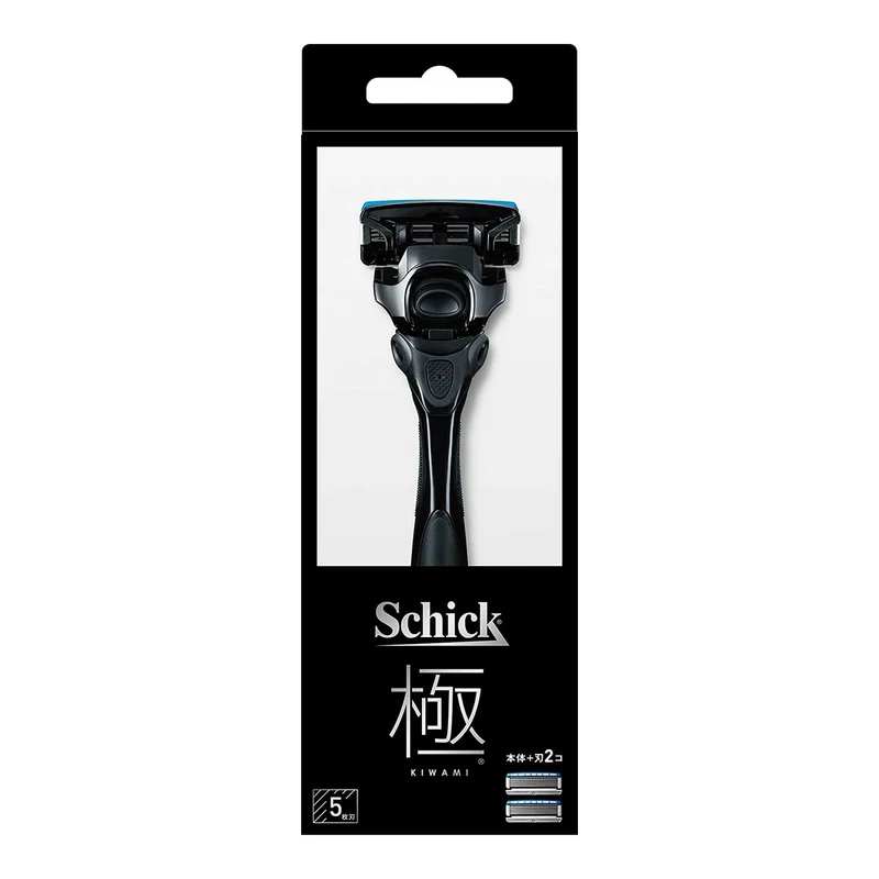 [Self-operated] Japanese Schick Comfort Water Dimension Extreme Razor 5-layer Blade 1 Blade Holder + 2 Blade Heads Manual Razor Shaver Men's Shaving Knife