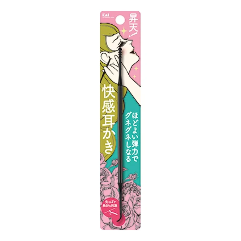 [Self-operated] Japan KAI double-headed large ear pick 1 piece earwax cleaner spiral ear pick gentle and does not hurt the ears ear cleaning artifact