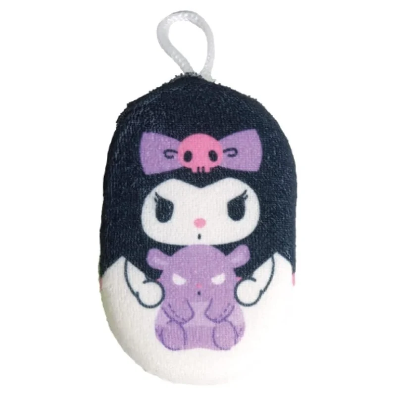 [Self-operated] Japanese Sanrio bath sponge Kuromi model 1 pack sponge to wipe bath towel to clean bath flowers