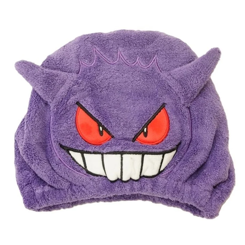 [Self-operated] Japan Santan Pokemon Fiber Dry Hair Cap Gengar 1 Pack Water-absorbent Quick-drying Fluffy Hair Cap