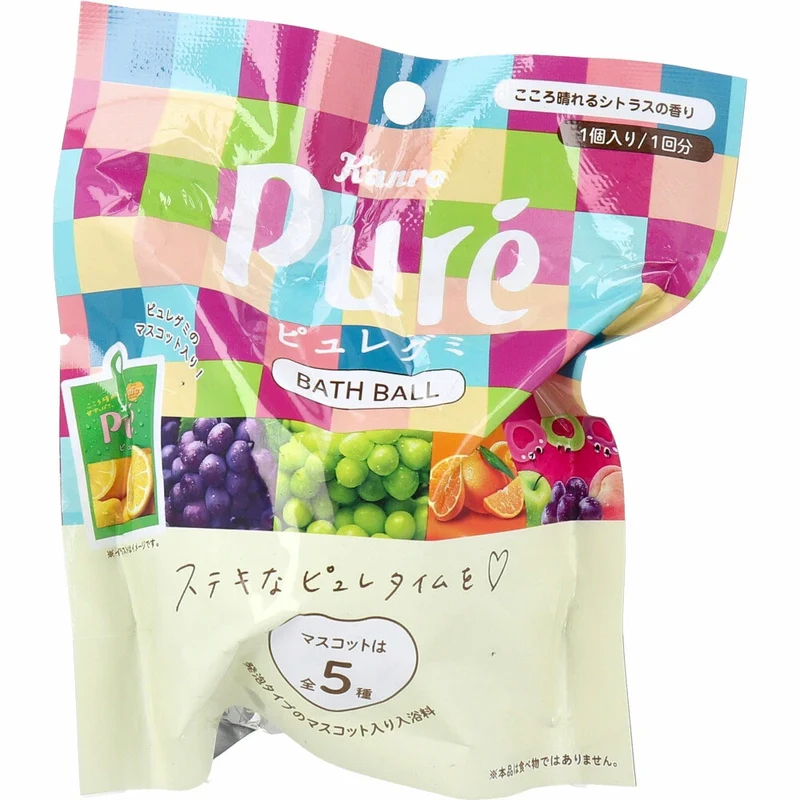 [Self-operated] Japan KANRO Pure Natural Soft Candy Bath Ball Citrus Fragrance 70g