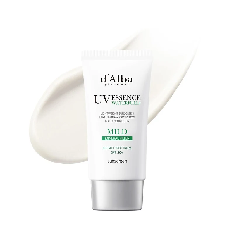 [Self-operated] Korean d'Alba Delper Watery Mild Sunscreen 50ml SPF50+ Pure physical sunscreen, no acne, anti-ultraviolet, moisturizing sunscreen