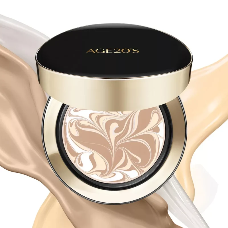 [Self-operated] South Korea AGE20's Aekyung Black Box Air Cushion BB Cream 14g Single Core Concealer Whitening Concealer Repair Foundation Cream Water Light Essence Water Powder Cream No. 21 Ivory White SPF50+ PA++++