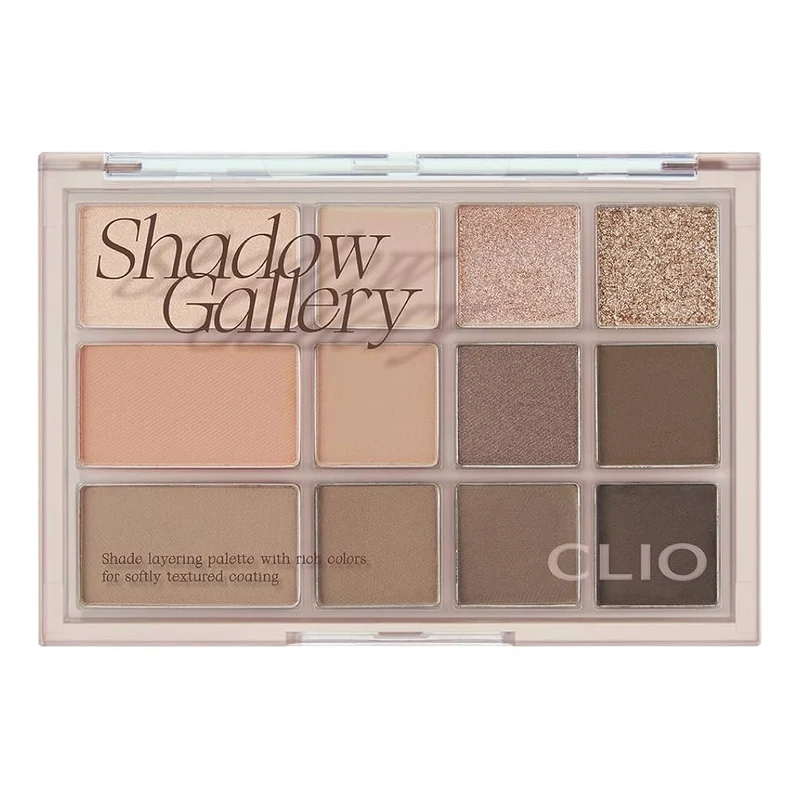[Self-operated] Korean CLUB CLIO 12-color multi-functional eyeshadow palette #01 caramel warm brown 9.6g blush highlight contour palette all-in-one multi-purpose
