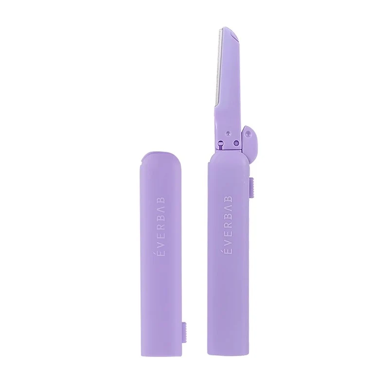 【Self-operated】China EVERBAB Ai Bella Folding Eyebrow Trimmer 1 piece Retractable Safety Anti-scratch Women's Special Eyebrow Razor Blade