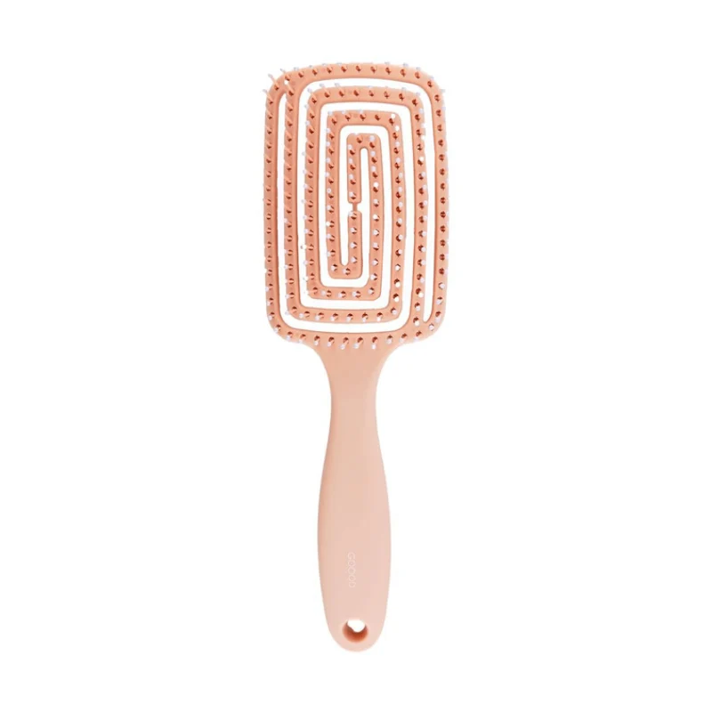 [Self-operated] China Goood Goody Crescent-shaped large comb peach pink fluffy ribs comb fluffy high skull comb hair artifact women's special long hair styling massage meridian air bag ribs air cushion comb