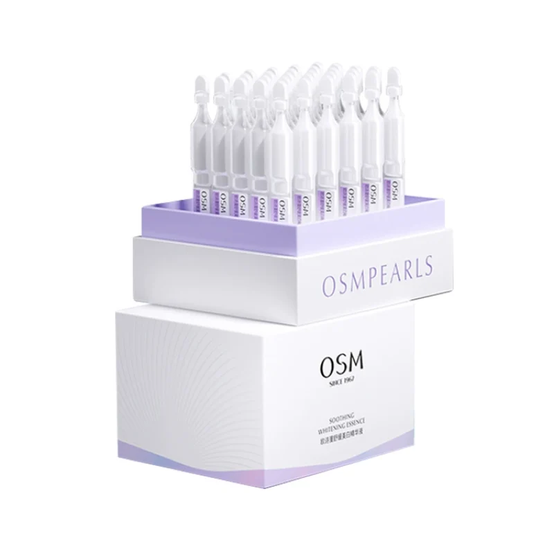 [Self-operated] China OSM Oushiman Soothing Whitening Essence 1.2ml*30 pieces of safe small white tubes for single use to repair freckles, whiten and soothe