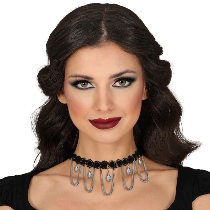 Gothic Halsband Silber