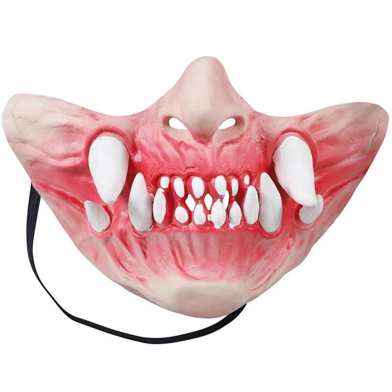 Killer mit Fangzähnen -Halbmaske aus Latex