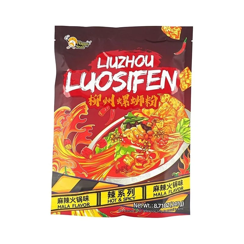 [Self-operated] China Happy Snail Spicy Snail Noodle Hot Pot Flavor 247g Fresh and Spicy
