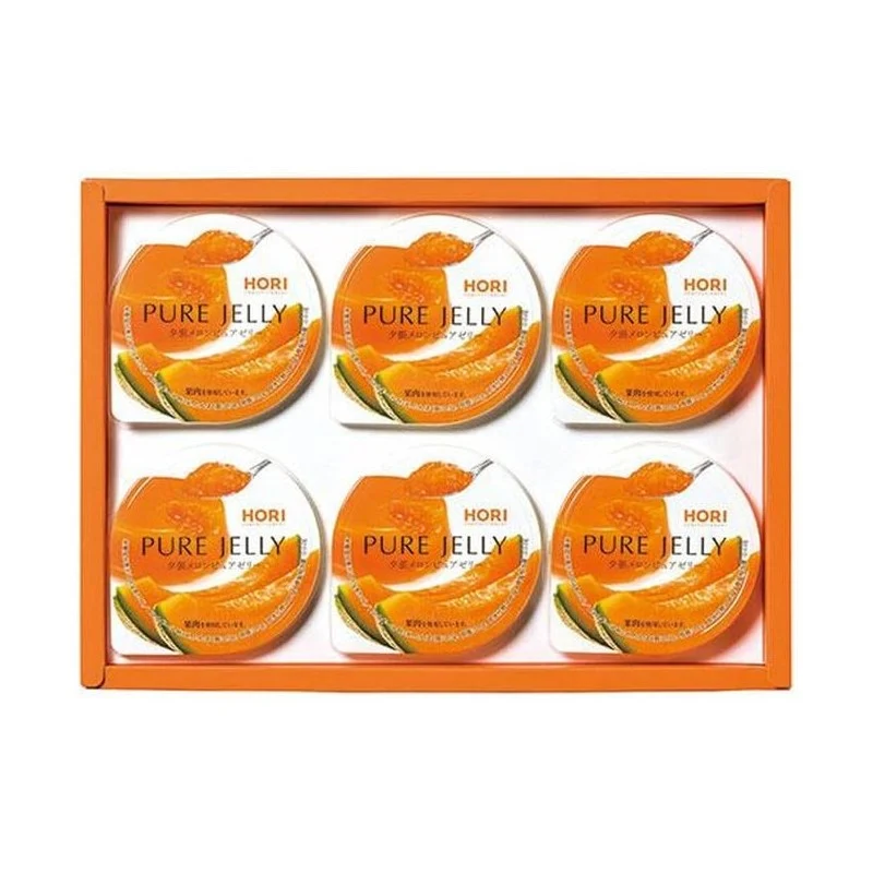 [Self-operated] HORI Yubari, Hokkaido, Japan, cantaloupe jelly gift box, 6 pieces, pudding children's snack jelly