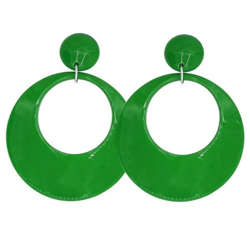 Flamenco Ohrringe - Grüne Creolen