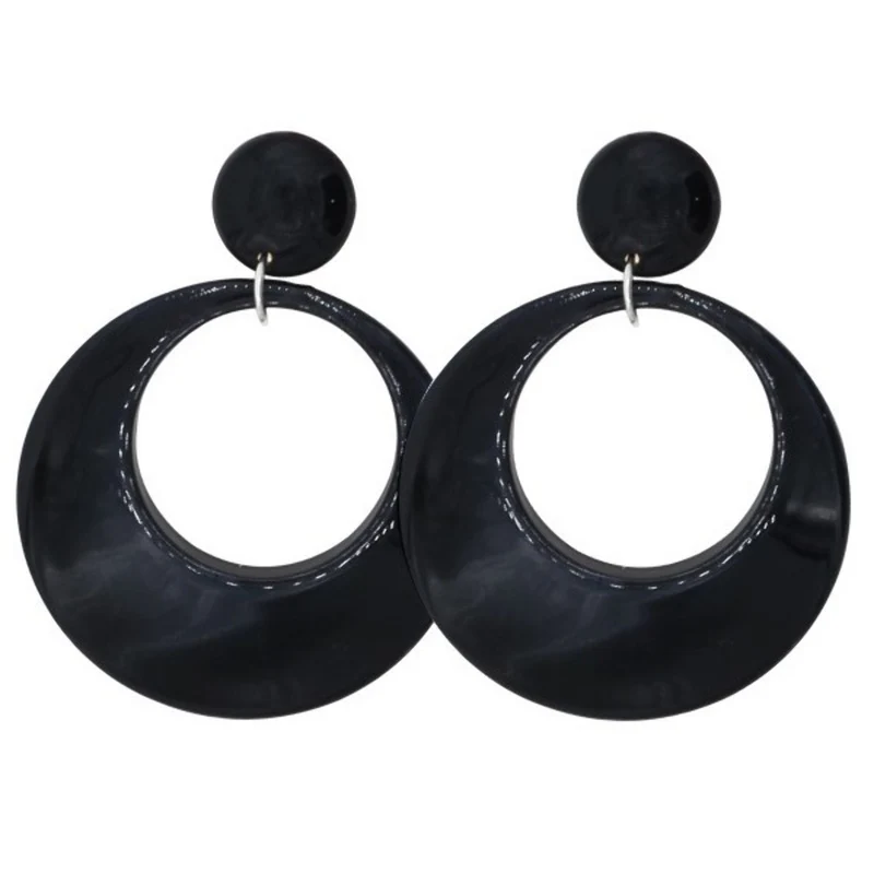 Flamenco Ohrringe - Schwarze Creolen