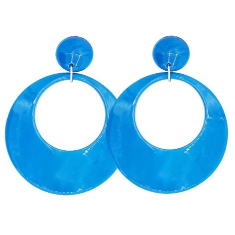 Flamenco Ohrringe - Hellblau Creolen