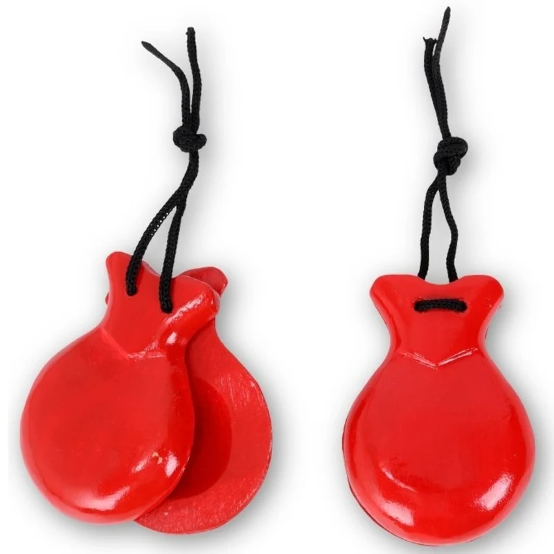 Eingarbige rote Flamenco-Kastagnetten