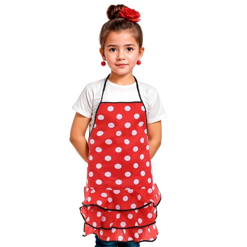 Rote Flamenco-Schürze für Kinder