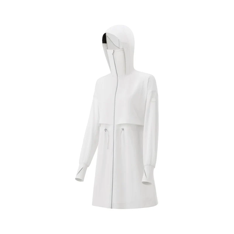 【Self-operated】China Beneunder Banana Women's Light Medium-length Sun Protection Clothing Summer Windbreaker Cream Milk White 160/84A M Size Thin Jacket Raincoat Sun Protection Hat Mask All-in-one Clothing Anti-ultraviolet Ice Silk Sun Protection Shirt Breathable Light Sun Protection Clothing