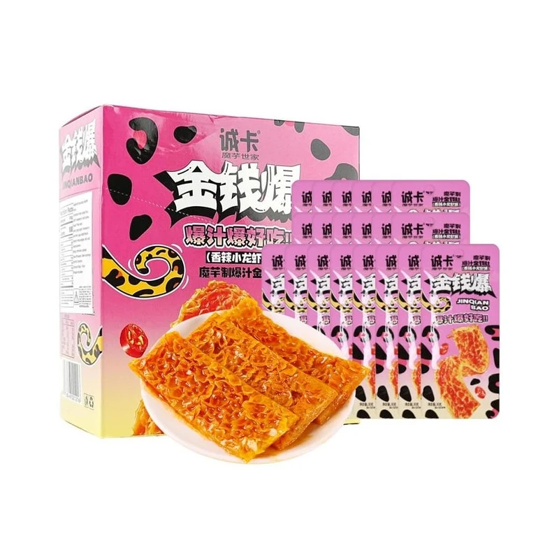 [Self-operated] China Chengka Konjac Money Spicy Crayfish Flavor 20g/Small Bag Konjac Money Tripe Vegetarian Snacks