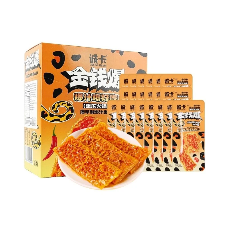 [Self-operated] China Chengka Konjac Money Fried Chongqing Hotpot Flavor 20g/Small Bag Konjac Money Tripe Tripe Vegetarian Snacks