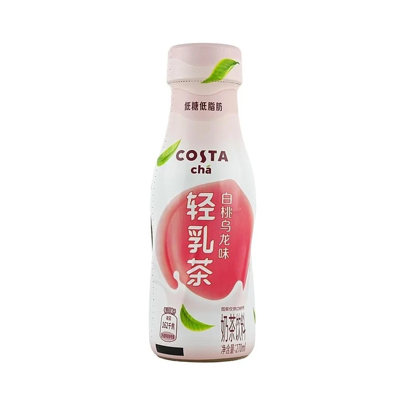 [Self-operated] China COSTA Light Milk Tea White Peach Oolong Flavor 270ml Low Sugar Low Fat Ready-to-Drink Milk Tea Beverage