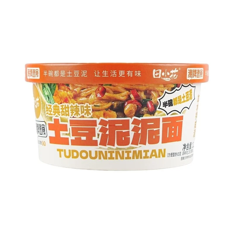 [Self-operated] China Tian Xiaohua Mashed Potato Noodles Classic Sweet and Spicy Flavor 118g Instant Noodles Lazy Instant Non-fried No-cooking Instant Noodles