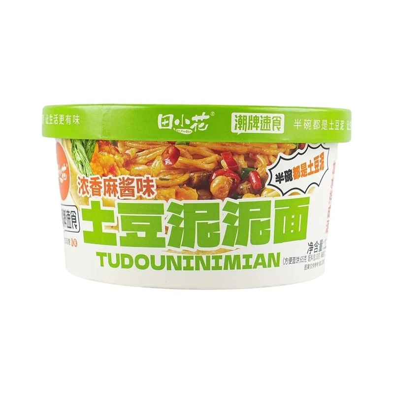 [Self-operated] China Tian Xiaohua mashed potato noodles with strong sesame sauce flavor 121g instant noodles instant noodles lazy instant convenient non-fried instant noodles