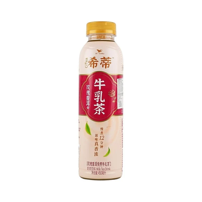 [Self-operated] Taiwan UNIF unified Xidi milk tea rose Pu'er milk tea 450ml original leaf slow-cooked milk tea afternoon tea beverage control