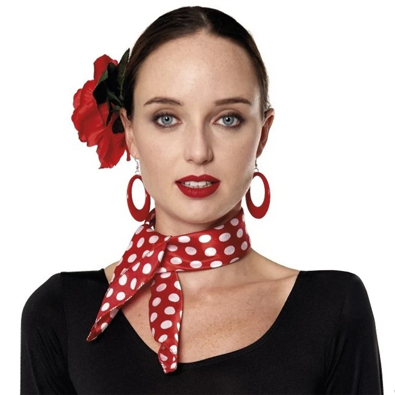 Roter Flamenco-Halstuch