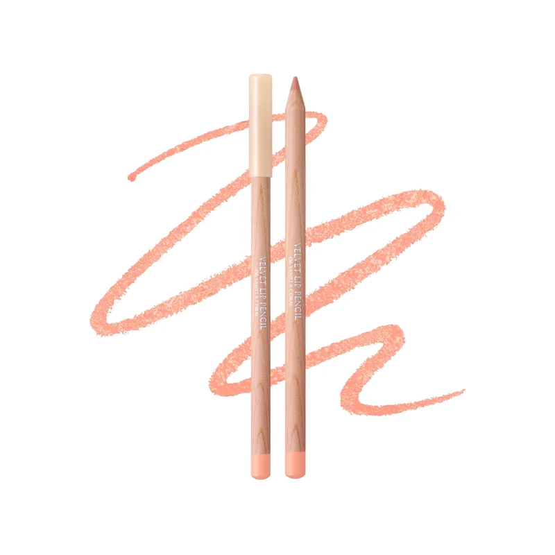[Self-operated] Korean CLIO happyrim & lip liner #06 Vanolla Coral sweet apricot milk tea velvet matte mousse liner pen outlines natural lip plumping in one stroke