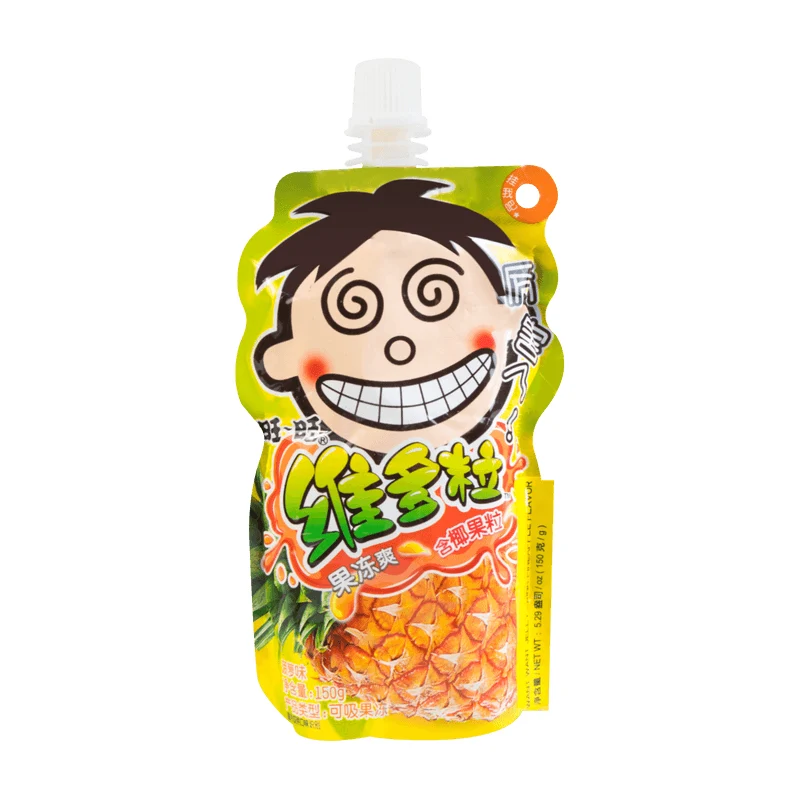 【Self-operated】China Want Want Vita Jelly Pineapple Flavor 150g Fruit Juice Sucking Jelly Shake Jelly Fruit Pulp Jelly Children's Snack