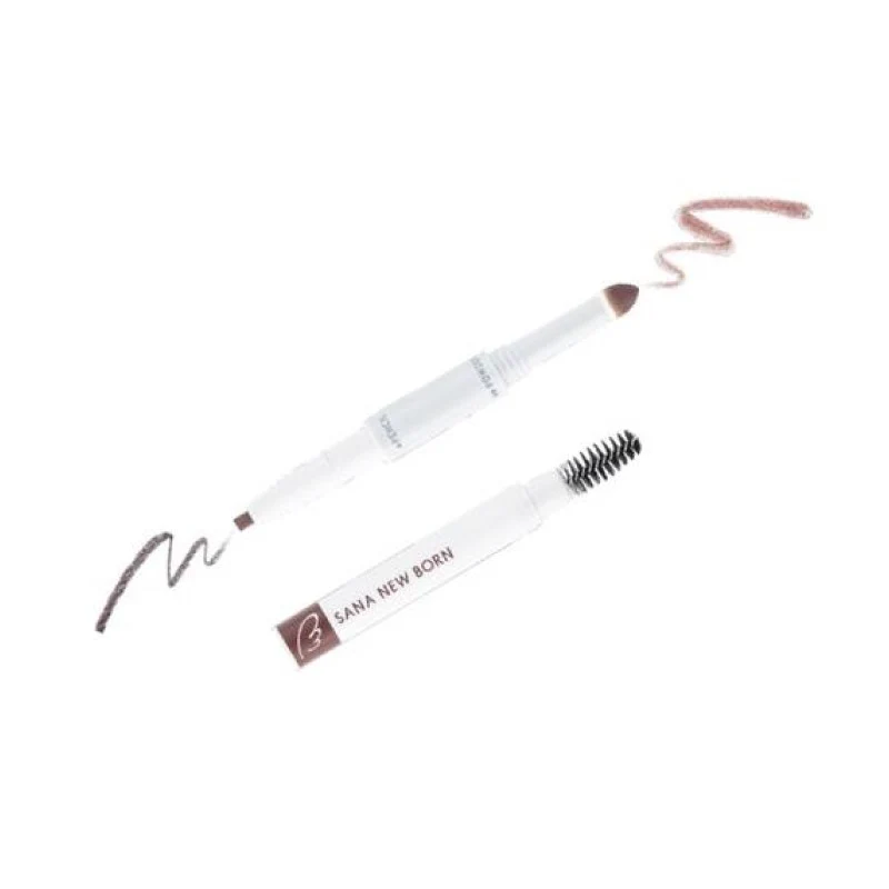 [Self-operated] Japan SANA Sana new version of soft three-in-one eyebrow pencil #08 black chocolate brown 1 eyebrow pencil + eyebrow powder + rotating eyebrow brush XNUMX-in-XNUMX eyebrow pencil waterproof long-lasting non-fading eyebrow powder eyebrow brush