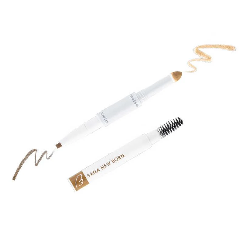[Self-operated] Japan SANA Sana new soft three-in-one eyebrow pencil #06 honey brown (corresponding to the old version B5 color) 1 eyebrow pencil + eyebrow powder + rotating eyebrow brush XNUMX-in-XNUMX eyebrow pencil waterproof long-lasting non-fading eyebrow powder eyebrow brush