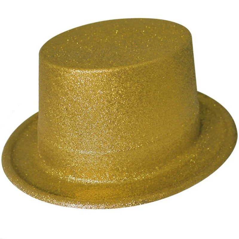 Goldener Zylinder mit Glitzer