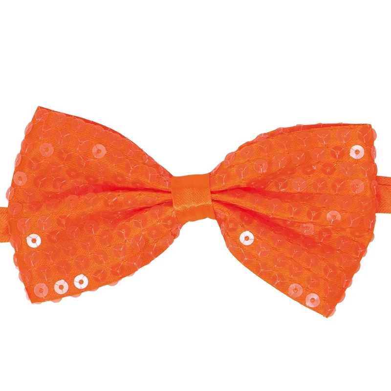 Orangefarbene Pailletten-Fliege