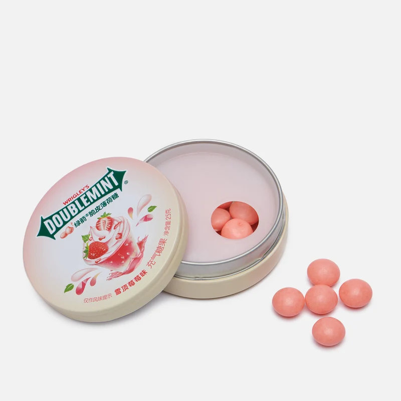 [Self-operated] China WRIGLEY'S DOUBLEMINT Green Arrow Crispy Soft Mint Candy Snow Top Berry Flavor 25g Iron Box Chewing Gum Breath Fresh Kissing Mouth Lozenges Refreshing Candy Snacks