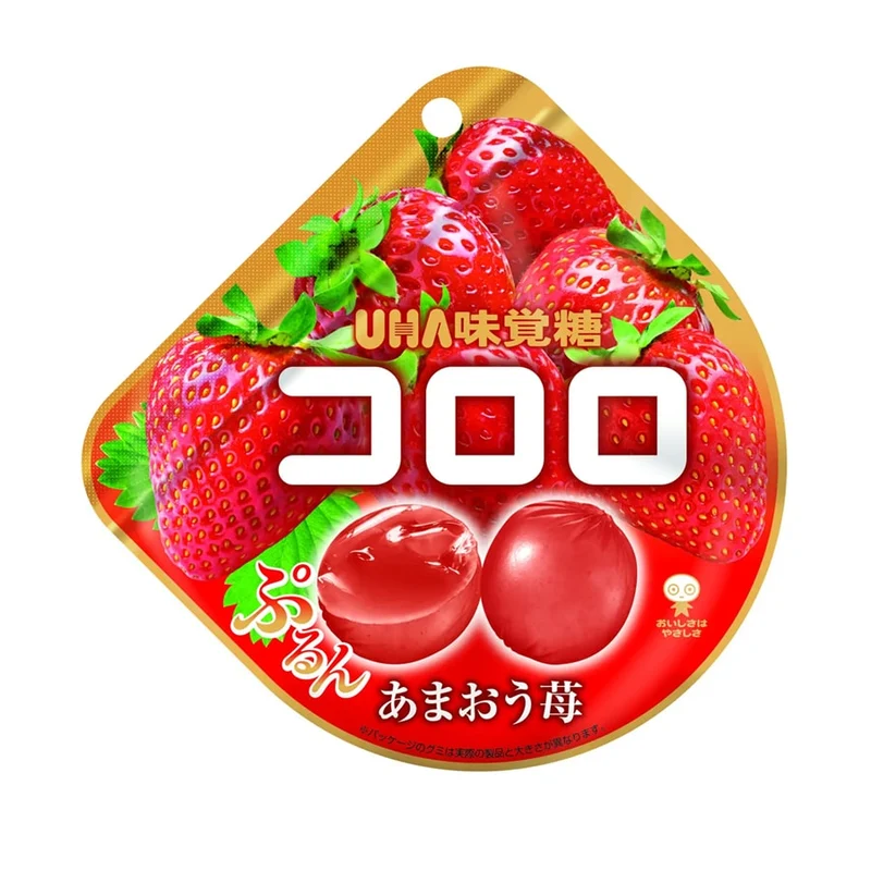 [Self-operated] Japanese UHA Yuha Mikakuto seasonal limited edition all-natural fruit juice gummy candy strawberry flavor 40g