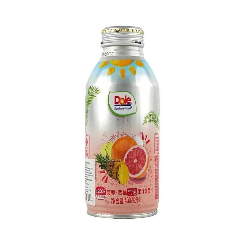 [Self-operated] China Dole Pineapple Grapefruit Sparkling Juice 400ml Refreshing Grapefruit + Tropical Pineapple Juice Content Super High Compound Carbonated Drink Juice Drink Summer Drink Low Calorie 0 Sucrose 0 Fat