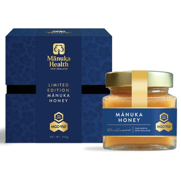 [Self-operated] New Zealand Manuka Health New Zealand Manuka Honey MGO 950+ UMF 22+ 250g Natural wild honey soothes the throat and stomach, a treasure among honeys for deep care